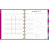 Harmony Weekly/monthly Poly Planner, Weekly: Vertical Format, 11 X 9.38, Purple/gold Cover, 13-month (jan To Jan): 2025-2026