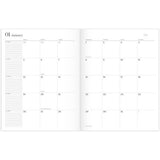 Workstyle Monthly Stitched Planner, Geometric Artwork, 11 X 8.5, Seaside Blue/gold Cover, 12-month (jan To Dec): 2025