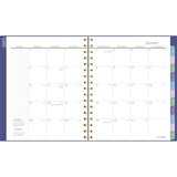 Badge Geo Weekly/monthly Planner, 8.88 X 7.69, Purple/gold Cover, 13-month (jan To Jan): 2025 To 2026