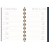 Leah Bisch Weekly/monthly Floral Planner, Floral Artwork, 8.5" X 6.38", Blue/white/gold Cover, 12-month (jan To Dec): 2025