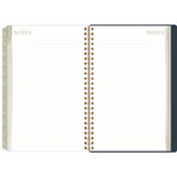 Leah Bisch Weekly/monthly Floral Planner, Floral Artwork, 8.5" X 6.38", Blue/white/gold Cover, 12-month (jan To Dec): 2025