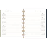 Leah Bisch Weekly/monthly Floral Planner, Floral Artwork, 11" X 9.25", Blue/white/gold Cover, 12-month (jan To Dec): 2025