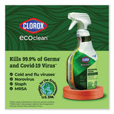 Clorox Pro Ecoclean Disinfecting Cleaner, Unscented, 32 Oz Spray Bottle, 9/carton