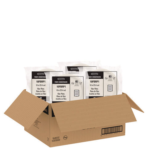 Compostable Fiber Dinnerware, Proplanet Seal, Plate, 10.2" Dia, Natural, 500/carton