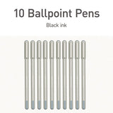 Pentonic Frost Pen, Stick, Fine 0.7 Mm, Black Ink, Pale Gray Barrel, 10/pack
