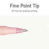 Pentonic Frost Pen, Stick, Fine 0.7 Mm, Red Ink, Pale Pink Barrel, 10/pack