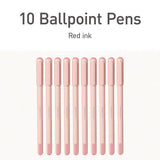 Pentonic Frost Pen, Stick, Fine 0.7 Mm, Red Ink, Pale Pink Barrel, 10/pack