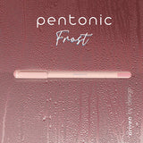 Pentonic Frost Pen, Stick, Fine 0.7 Mm, Red Ink, Pale Pink Barrel, 10/pack