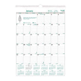 Ecologix Monthly Wall Calendar, Ecologix Artwork, 12 X 17, White/green Sheets, 12-month (jan To Dec): 2025