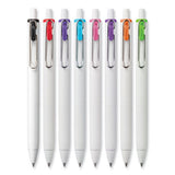 Unione Gel Pen, Retractable, Medium 0.7 Mm, Inspirational Ink-color Assortment, White Barrel, 8/pack