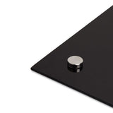Black Glass Dry Erase Board, 96 X 47, Black Surface