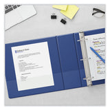 Slant D-ring View Binder, 3 Rings, 1.5" Capacity, 11 X 8.5, Navy Blue