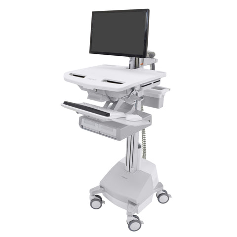 StyleView® Cart with LCD Pivot, SLA Powered, 2 Drawers (2x1)
