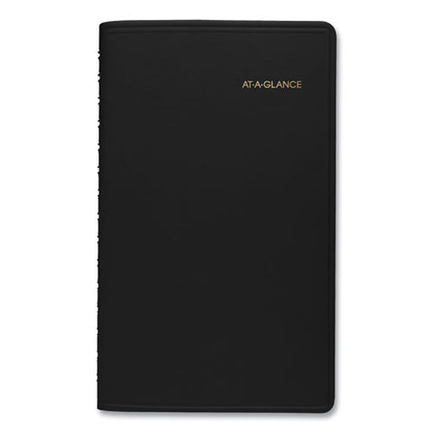Weekly Appointment Book Ruled For Hourly Appointments, 8.5 X 5.5, Black, 2021