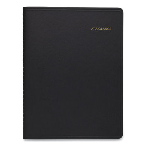 Weekly Appointment Book, Academic, 11 X 8.25, Black, 2021-2022