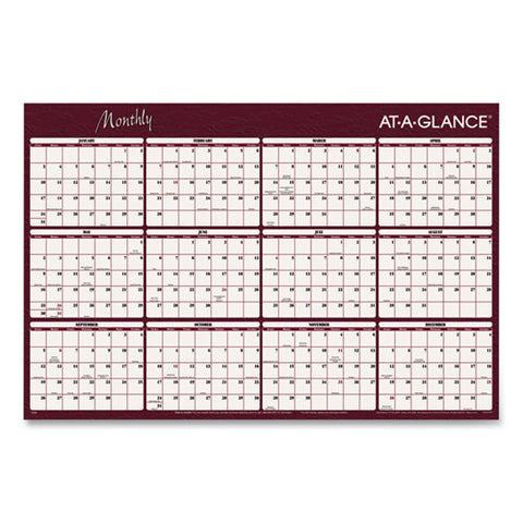 Reversible Horizontal Erasable Wall Planner, 48 X 32, 2021