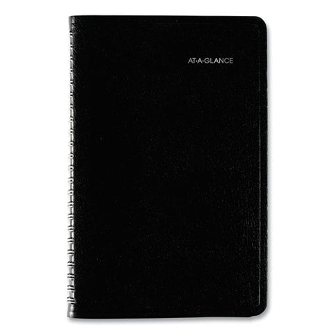 Block Format Weekly Appointment Book, 8.5 X 5.5, Black, 2021