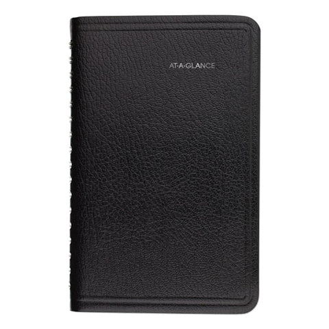 Weekly Pocket Appt. Book, Telephone-address Section, 6 X 3.5, Black, 2021