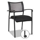 Alera Eikon Series Stacking Mesh Guest Chair, Black Seat-black Back, Black Base, 2-carton