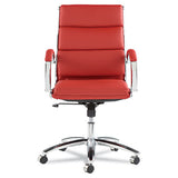 Alera Neratoli Mid-back Slim Profile Chair, Supports Up To 275 Lbs, Red Seat-red Back, Chrome Base
