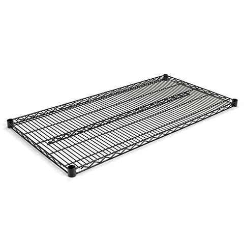 Industrial Wire Shelving Extra Wire Shelves, 48w X 24d, Black, 2 Shelves-carton