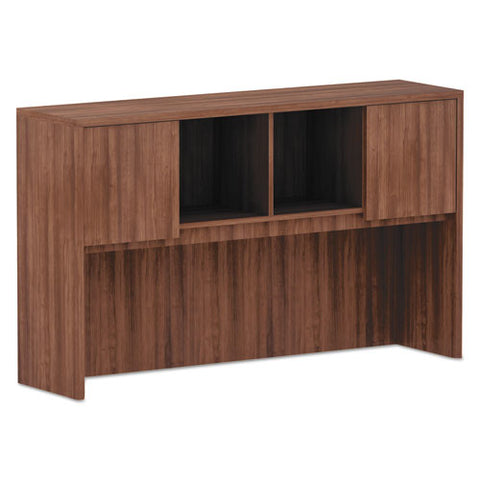 Alera Valencia Series Hutch, 3-comp, 58.88w X 15d X 35.38h, Modern Walnut
