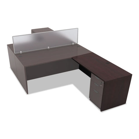 Alera Valencia Series Reversible Return-bridge Shell, 47 1-4w X 23 5-8d X 29 1-2h, Mahogany
