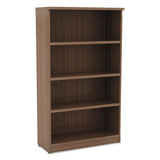 Alera Valencia Series Bookcase, Four-shelf, 31 3-4w X 14d X 54 7-8h, Modern Walnut