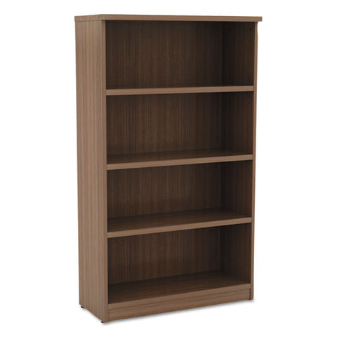 Alera Valencia Series Bookcase, Four-shelf, 31 3-4w X 14d X 54 7-8h, Modern Walnut