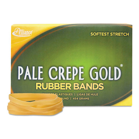 Pale Crepe Gold Rubber Bands, Size 64, 0.04" Gauge, Crepe, 1 Lb Box, 490-box