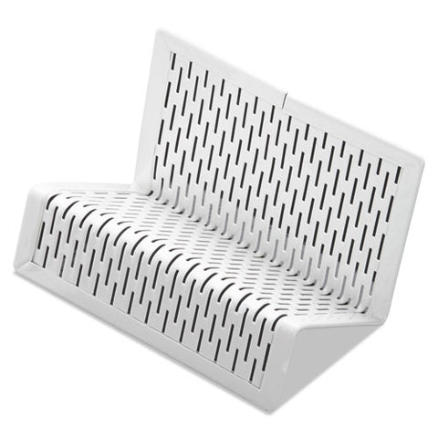 Urban Collection Punched Metal Business Card Holder, Holds 50 2 X 3 1-2, White