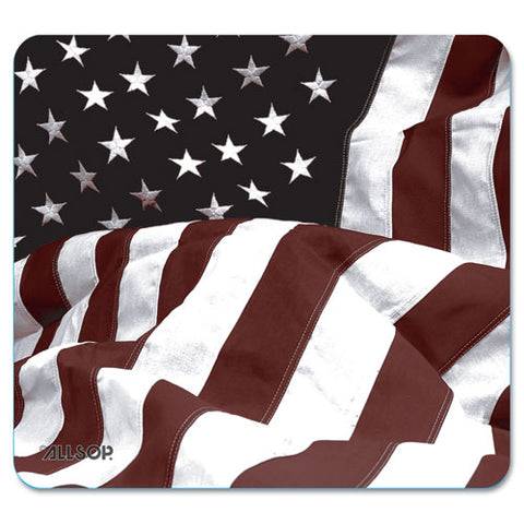 Naturesmart Mouse Pad, American Flag Design, 8 1-2 X 8 X 1-10