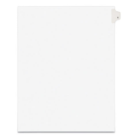 Preprinted Legal Exhibit Side Tab Index Dividers, Avery Style, 10-tab, 1, 11 X 8.5, White, 25-pack