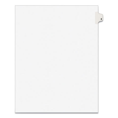 Preprinted Legal Exhibit Side Tab Index Dividers, Avery Style, 10-tab, 2, 11 X 8.5, White, 25-pack
