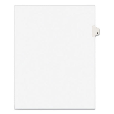 Preprinted Legal Exhibit Side Tab Index Dividers, Avery Style, 10-tab, 6, 11 X 8.5, White, 25-pack