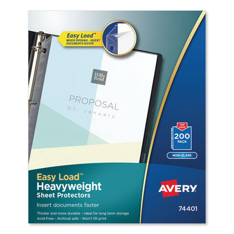 Top-load Poly Sheet Protectors, Heavyweight, Letter, Nonglare, 200-box