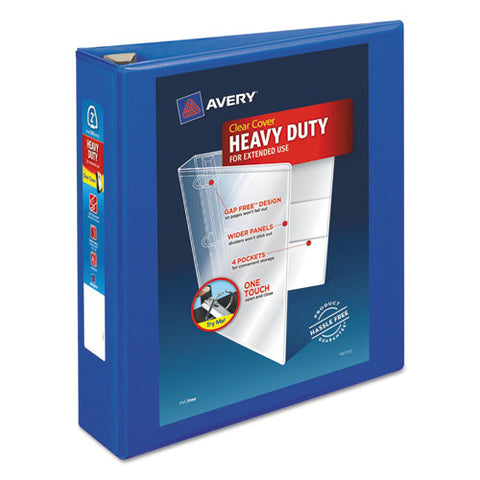 Heavy-duty View Binder With Durahinge And One Touch Ezd Rings, 3 Rings, 2" Capacity, 11 X 8.5, Pacific Blue