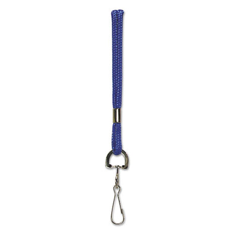 Rope Lanyard With Hook, 36", Nylon, Blue