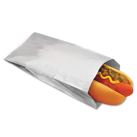 Foil Single-serve Bags, 3.5" X 8.5", Silver, 1,000-carton