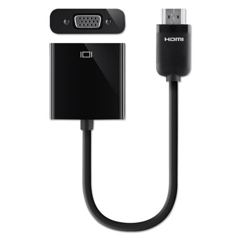 Hdmi To Vga + 3.5mm Audio Adapter, M-f, 1080p, 5", Black