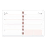 Joselyn Weekly-monthly Wirebound Planner, 11 X 8.5, Light Pink-peach-black, 2022