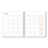 Joselyn Monthly Wirebound Planner, 10 X 8, Light Pink-peach-black, 2022