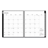Enterprise Weekly-monthly Appointment Book, 15-min Time Slots (mon-sun), 11 X 8.5, Black Cover, 2022