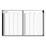 Enterprise Weekly-monthly Appointment Book, 15-min Time Slots (mon-sun), 11 X 8.5, Black Cover, 2022