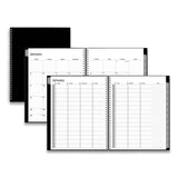 Enterprise Weekly-monthly Appointment Book, 15-min Time Slots (mon-sun), 11 X 8.5, Black Cover, 2022