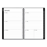 Enterprise Weekly-monthly Planner, Open Scheduling, 8 X 5, Black Cover, 2022