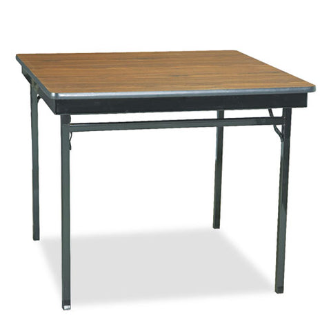 Special Size Folding Table, Square, 36w X 36d X 30h, Walnut-black