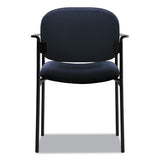 Vl616 Stacking Guest Chair With Arms, Navy Seat-navy Back, Black Base