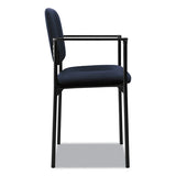 Vl616 Stacking Guest Chair With Arms, Navy Seat-navy Back, Black Base