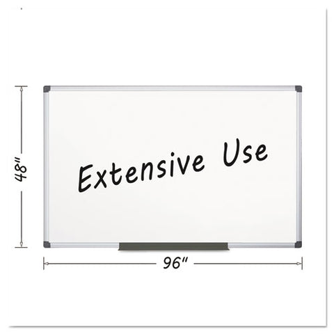 Porcelain Value Dry Erase Board, 48 X 96, White, Aluminum Frame